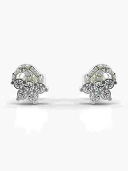 Valanova - Sterling Silver Plated with White Gold and Certified Lab Grown Diamond 0.23 Cts Earrings