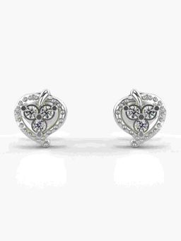 Valanova - Sterling Silver Plated with White Gold and Certified Lab Grown Diamond 0.13 Cts Earrings