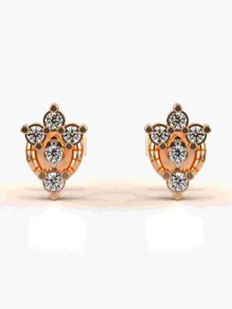Valanova - Sterling Silver Plated with Rose Gold and Certified Lab Grown Diamond 0.19 Cts Earrings