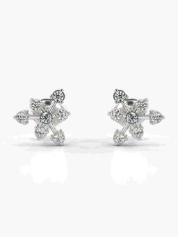Valanova - Sterling Silver Plated with White Gold and Certified Lab Grown Diamond 0.31 Cts Earrings