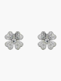 Valanova - Sterling Silver Plated with White Gold and Certified Lab Grown Diamond 0.30 Cts Earrings