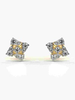 Valanova - Sterling Silver Plated with Yellow Gold and Certified Lab Grown Diamond 0.43 Cts Earrings