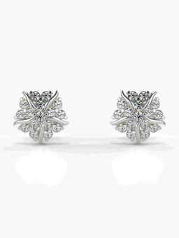 Valanova - Sterling Silver Plated with White Gold and Certified Lab Grown Diamond 0.31 Cts Earrings