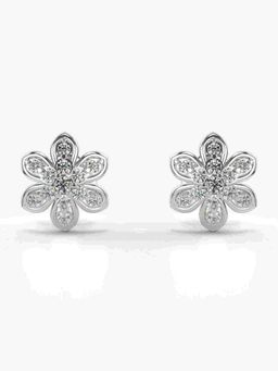 Valanova - Sterling Silver Plated with White Gold and Certified Lab Grown Diamond 0.33 Cts Earrings