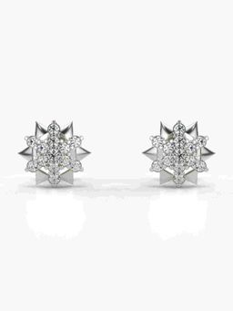 Valanova - Sterling Silver Plated with White Gold and Certified Lab Grown Diamond 0.26 Cts Earrings
