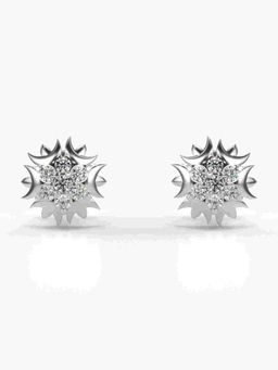 Valanova - Sterling Silver Plated with White Gold and Certified Lab Grown Diamond 0.21 Cts Earrings