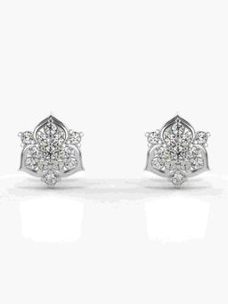 Valanova - Sterling Silver Plated with White Gold and Certified Lab Grown Diamond 0.26 Cts Earrings