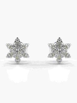 Valanova - Sterling Silver Plated with White Gold and Certified Lab Grown Diamond 0.21 Cts Earrings