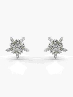 Valanova - Sterling Silver Plated with White Gold and Certified Lab Grown Diamond 0.28 Cts Earrings
