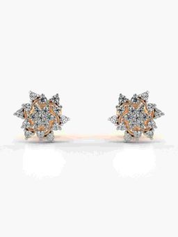 Valanova - Sterling Silver Plated with Rose Gold and Certified Lab Grown Diamond 0.28 Cts Earrings