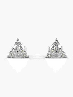 Valanova - Sterling Silver Plated with White Gold and Certified Lab Grown Diamond 0.15 Cts Earrings