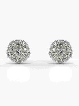 Valanova - Sterling Silver Plated with White Gold and Certified Lab Grown Diamond 0.28 Cts Earrings