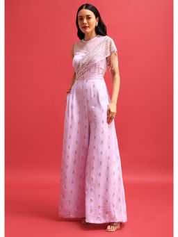 KALKI FASHION - Lavender Embroidered Jumpsuit with Sequins Work