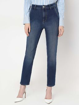 VERO MODA - Dark Blue High Rise Skinny Fit Jeans