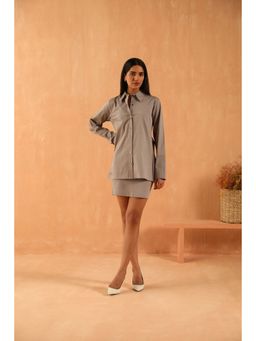 PRIMAL GRAY - Grey Organic Cotton Open Back Shirt