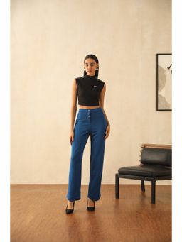 PRIMAL GRAY - Cobalt Blue Polyester Classic square Cut Pants