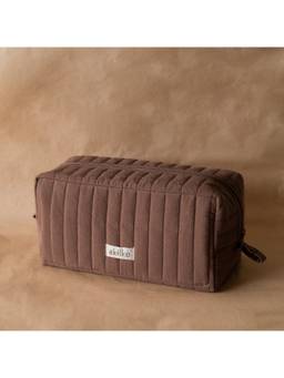 Akiiko - Brown Crinkle Sectioned Pouch