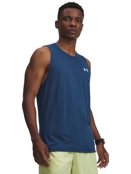 Under Armour - Men Navy Blue Tech Solid Tank