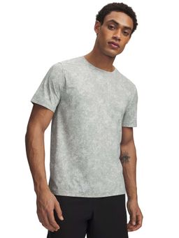 Under Armour - Men Grey Velocity Pro Printed Half Sleeves T-shirt