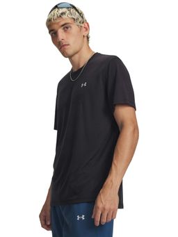 Under Armour - Men Black Velocity Printed Half Sleeves T-shirt