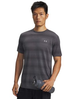 Under Armour - Men Grey Velocity Printed Half Sleeves T-shirt