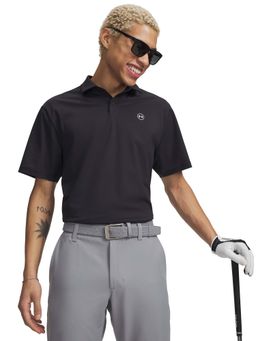 Under Armour - Men Black Solid Drive Chill Polo T-shirt
