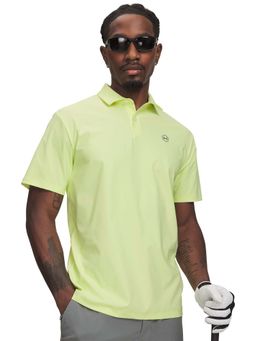 Under Armour - Men Green Solid Drive Chill Polo T-shirt