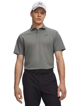 Under Armour - Men Grey Solid Drive Chill Polo T-shirt