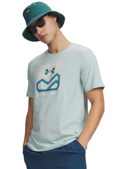 Under Armour - Men Blue Mountain Printed Half Sleeves T-shirt