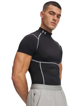 Under Armour - Men Black Heat Gear Elite Compression Half Sleeves T-shirt