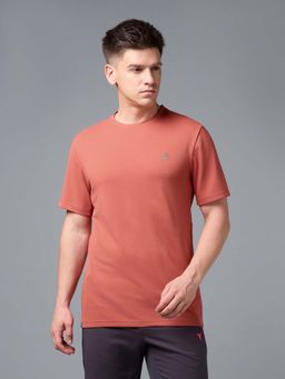 Technosport - Men Coral Textured Half Sleeves T-shirt