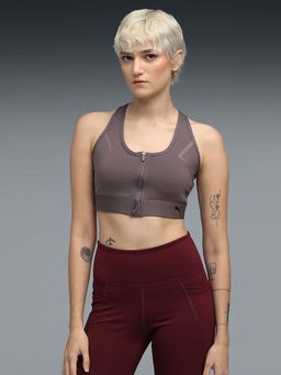 Puma - Front Zip Womens High Impact Support Sports Bra