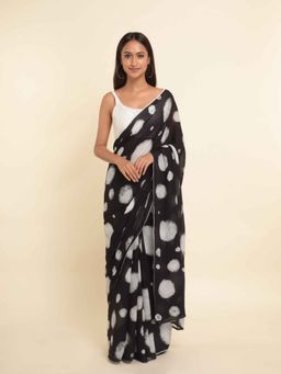 Suta - Black Printed Liva Saree