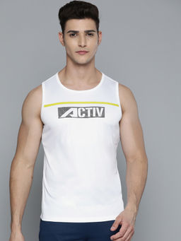 Alcis - Men White Pure Cotton Typography Printed T-shirt