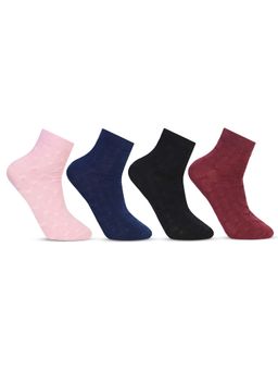Bonjour - Designer Fancy Ankle Socks for Women (Pack Of 4)