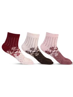 Bonjour - Women Fine Woolen Thumb Ankle Socks (Pack Of 3)