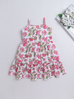 The Magic Wand - Pink Printed Knee Length Dress