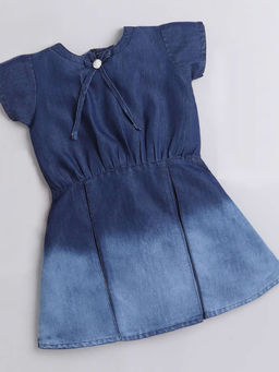 The Magic Wand - Blue Tie & Dye Knee Length Dress