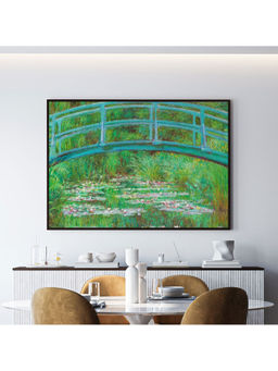 ARTCREST - Monet Impressionist Large Painting Black Box Framed Canvas Wall Art
