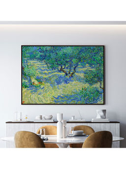 ARTCREST - Olive Orchard Large Painting Black Box Framed Canvas Wall Art