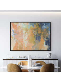 ARTCREST - Pink Abstract Large Painting Black Box Framed Canvas Wall Art