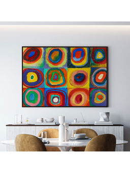 ARTCREST - Rings Large Painting Black Box Framed Canvas Wall Art