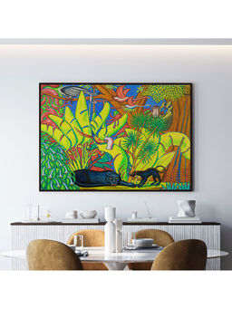 ARTCREST - Safari Large Painting Black Box Framed Canvas Wall Art