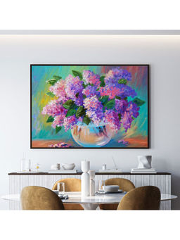ARTCREST - Spring Lilac Large Painting Black Box Framed Canvas Wall Art