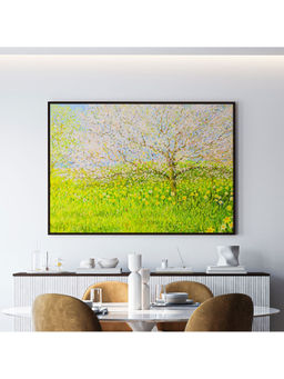 ARTCREST - Springtime Impression Large Painting Black Box Framed Canvas Wall Art