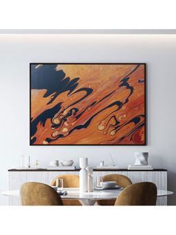 ARTCREST - Subtle Abstract Painting Black Box Framed Canvas Wall Art