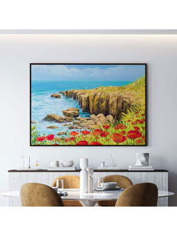 ARTCREST - Summer Breeze Large Painting Black Box Framed Canvas Wall Art