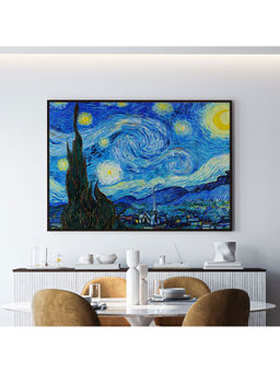 ARTCREST - The Starry Night Large Painting Black Box Framed Canvas Wall Art