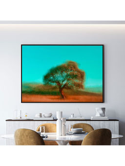 ARTCREST - Tree Blossom Abstract Large Painting Black Box Framed Canvas Wall Art