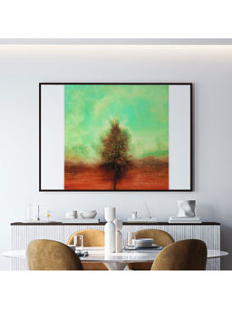 ARTCREST - Tree Life Abstract Large Painting Black Box Framed Canvas Wall Art